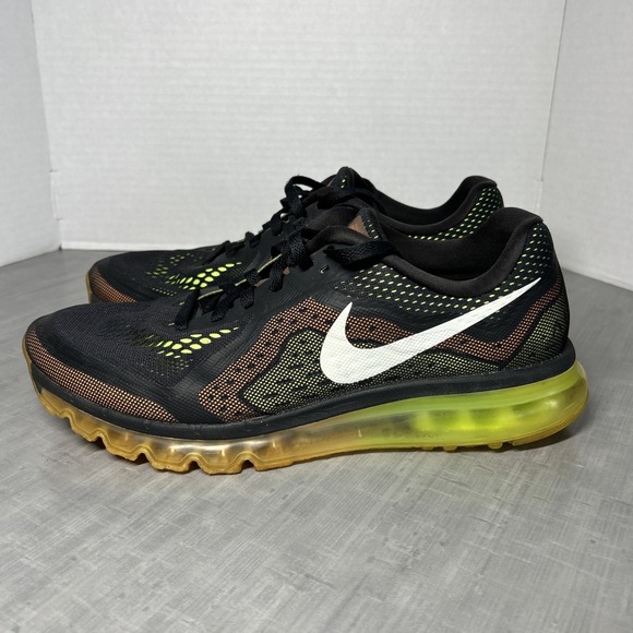 Nike Other - Nike Air Max 2014 Mens Size 12 Black Atomic Orange Volt Green Great *Minor Flaw